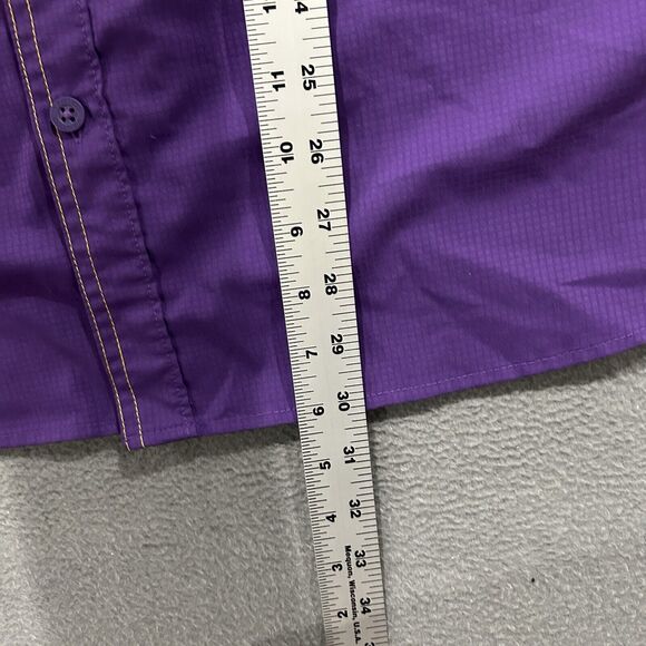 Columbia PFG LSU Tigers Shirt Mens Medium Purple Fishing College Vented Preppy - Picture 10 of 11